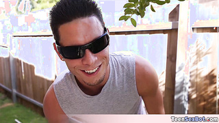 My stepsis chilling by the pool b4 fuck