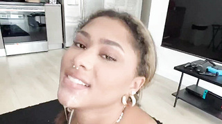 Slut Sucks Big Cock Pov