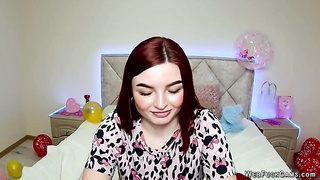 Solo redhead amateur babe NicolPot have fun on webcam