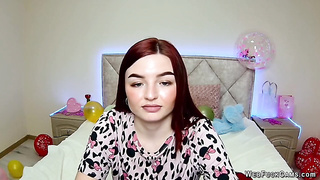 Solo redhead amateur babe NicolPot have fun on webcam