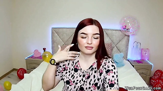 Solo redhead amateur babe NicolPot have fun on webcam