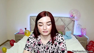 Solo redhead amateur babe NicolPot have fun on webcam