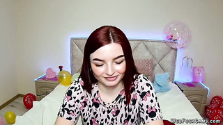 Solo redhead amateur babe NicolPot have fun on webcam