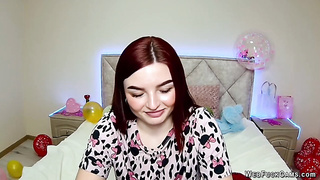 Solo redhead amateur babe NicolPot have fun on webcam