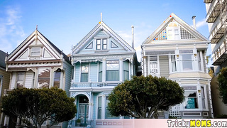 Busty housewives having a cooking show