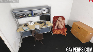 Hunk officer Papi Marcos disciplines cute Ander Wolfson by ass pounding him