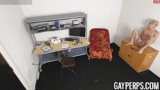 Hunk officer Papi Marcos disciplines cute Ander Wolfson by ass pounding him