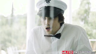 Hot MILF Paris the Muse gets cumshot after steamy hot missionary sex