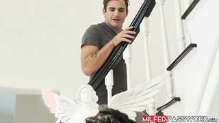 Dark beauty Halle Hayes opens wide her silky legs for a smooth fuck from Nathan Bronson