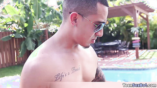 Very petite Sara wants a swimming lesson