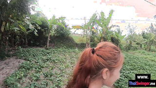 Asian teen got big cock from the back