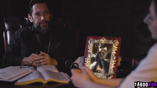 Penelope Kay seduces their priest Tommy Pistol