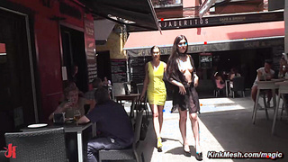 Teen is [censored] and fucked in public bar
