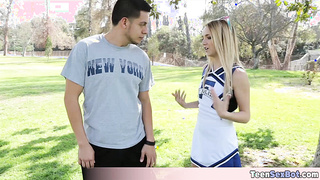 Skinny cheerleader stepsis Carmen fucked