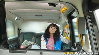 Sexy student Vanessa Hillz chokes on my cock before our more intense intercourse