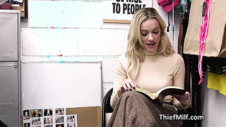 Milf busted with [censored] dildos gets on knees