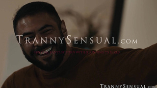 Perfect bodied transgender Tori Easton sits on my face and lets me eat her dick