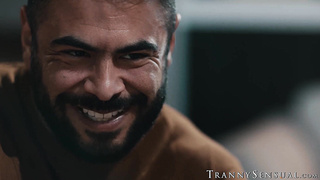 Perfect bodied transgender Tori Easton sits on my face and lets me eat her dick