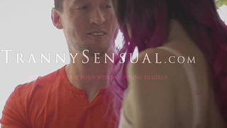 Watch how large dicked Pierce Paris puncture the nice ass of TS Natalie Stone