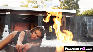 Blonde Brittney Shumaker posing naked