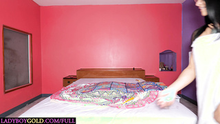 Happy end massage from busty Thai femboy