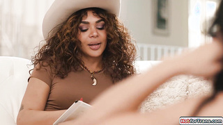 Im fucked by my stepmoms busty trans gf