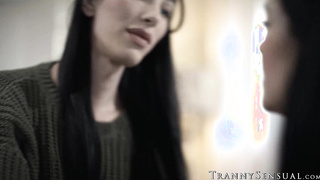 My shemale stepmom Ava Holt taught me how to endure her tall cock