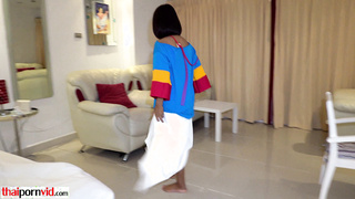 Petite Thai ladyboy teen Lily Koh fucked