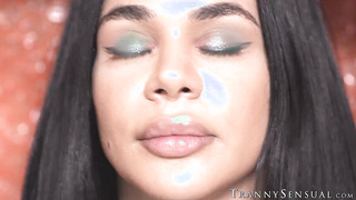 Prestige trans Eva Maxim gets to hammer nicely two charming ladies