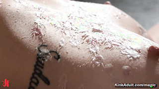 Flexible slave is [censored] in bondage