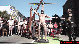 Christian smashes the mallet into Vanders balls