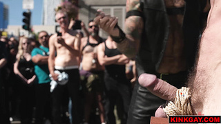 Christian smashes the mallet into Vanders balls