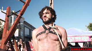 Christian smashes the mallet into Vanders balls
