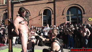 Christian smashes the mallet into Vanders balls