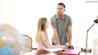 In front of her brutha