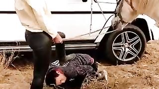 The Hostess is Railing in the Nasty, and Abasing her Victim