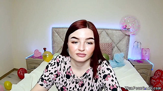 Beautiful amateur ginger babe on webcam