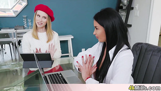 Stepmom helps to teach my GF about sex