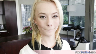 Cute Maddy gets her tiny pussy destroyed