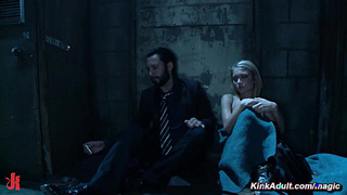 Suspended and spanked and face fucked