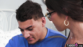 Stepmom helps stepson with anal practise