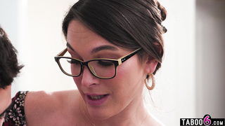 Stepmom helps stepson with anal practise