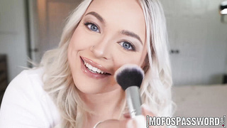 Big ass blonde Alexis Kay is so wet from riding a massive cock