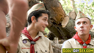 Critters creep up on two DILF's having sex!