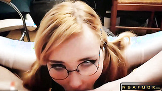 Honey Teenager Deep Sucking Big Cock Cum in Mouth