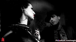 Femdoms teach man [censored] lesson