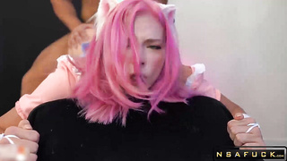 Pink Haired Girl Deep Sucking Dick vol2