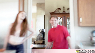 Geeky teen and busty MILF free pussy day