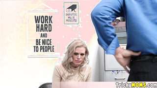 Blonde MILF with huge tits punish fucked