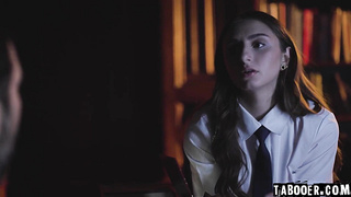 The priest gives in and agrees to fuck Belle in the ass